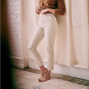 Sezane Clara Trousers in Camel Ecru